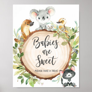 Poster Animaux australiens Les bébés verdoyants sont doux