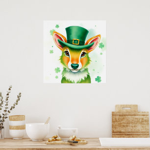 Poster Animaux chanceux déguisés - Saint Patrick’s Day Fu