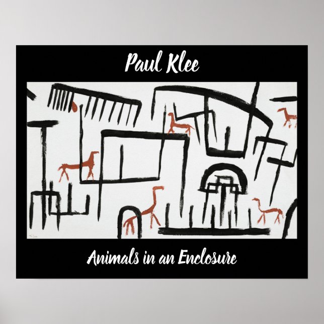 Poster Animaux dans un boîtier par Paul Klee (Devant)