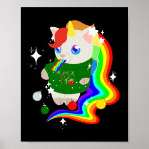 Poster Animaux de compagnie Show Unicorn Christmas Editio