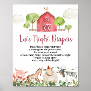 Poster Animaux de ferme Barnyard Late Night Diapeurs