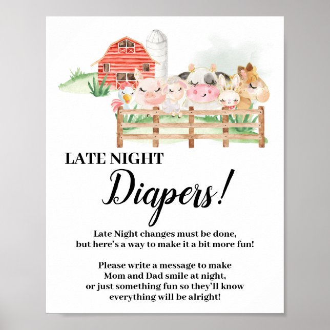 Poster Animaux de ferme Diapeurs de nuit tardive Signal B (Devant)