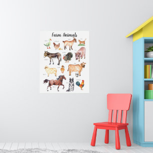 Poster Animaux de la Ferme   Éducation Apprentissage Sall