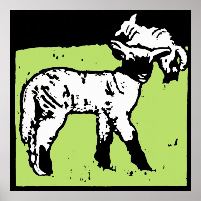 Poster Animaux de la ferme victorienne (Devant)