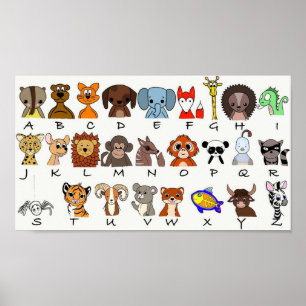 Poster Animaux de l'alphabet
