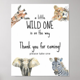 Poster Animaux de safari - Merci d'être venus