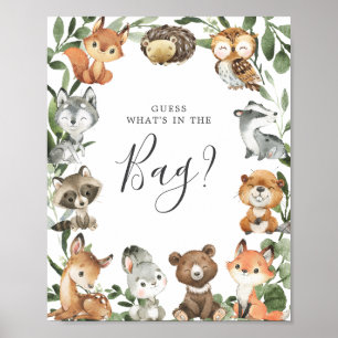 Poster Animaux des bois Guess Baby Guess Qu'y a-t-il dans