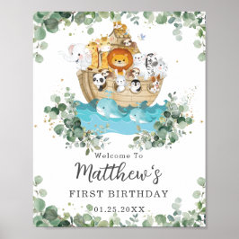 Poster Animaux mignons Arche de Noah's Ark Verdure Annive