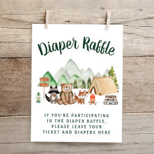 Poster Animaux rustiques en bois Baby shower Refus de cou