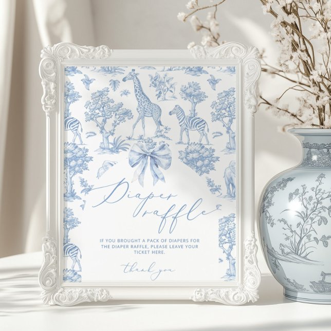 Poster Animaux Safari Toile de Jouy Rupture de couche (Créateur téléchargé)