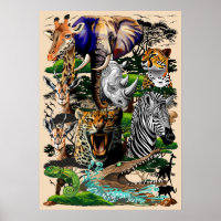 Animaux sauvages de la Savane africaine
