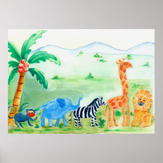 Poster Animaux sauvages Safari Artwork
