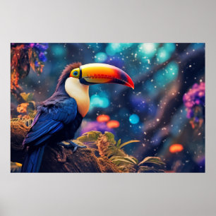 Poster Animaux toucans Faune Sauvage Coloré