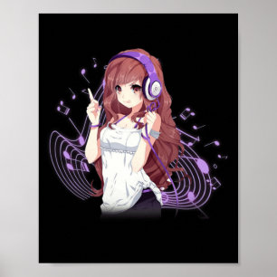 Poster Anime and Music Merch Kawaii Manga Otaku for Teens