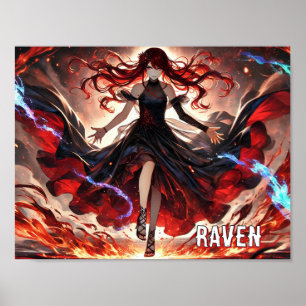 Poster Anime Command the Flames, Embrace the Storm Custom