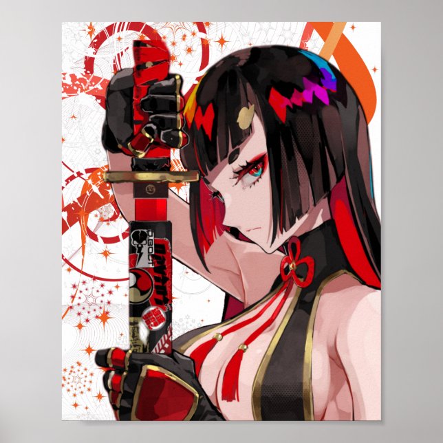 Poster Anime fille Samurai (Devant)