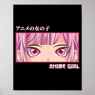 Poster Anime Girl Eyes Japonais Japon Art esthétique Anim