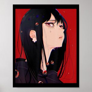 Poster Anime Girl Kawaii Waifu esthétique japonaise Manga