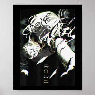 Poster Anime Girl Waifu esthétique japonaise Otaku