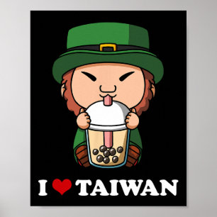 Poster Anime Jour de la Saint Patrick Leprechaun Bubble T