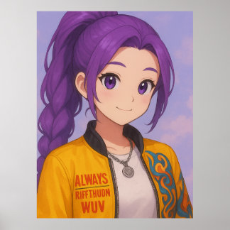 Poster Anime K-Pop Idol Group | Original Manga-Style Pop