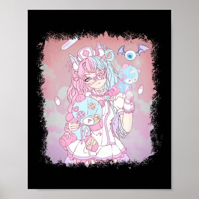Poster Anime Kawaii fille esthétique Pastel Soft Waifu Ja (Devant)