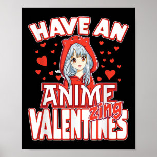 Poster Anime Lover Valentines Day Enfants Ados Adultes