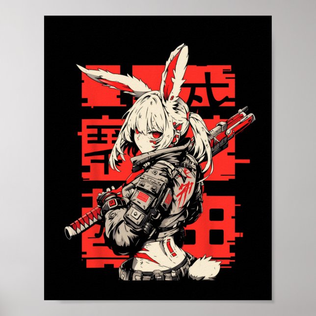 Poster Anime Manga Cyberpunk Techwear Esthétique Harajuku (Devant)