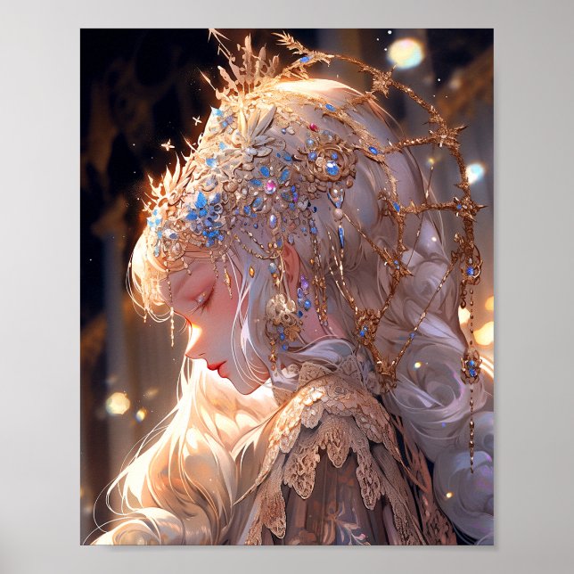 Poster Anime Princess Girl Imaginaire Art (Devant)