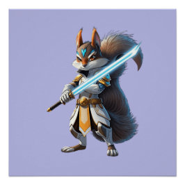 Poster Anime Samurai Squirrel Warrior