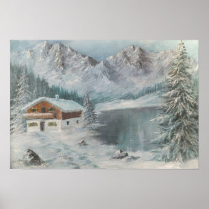 Poster Ann Hayes Painting Bayerischer Schneetraum