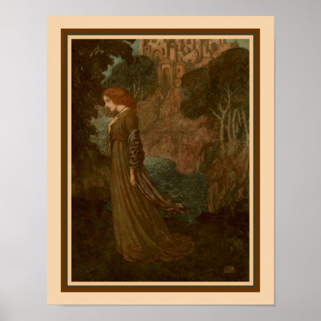 Poster "Annabel Lee" par Edmund Dulac vers 1912 (Devant)