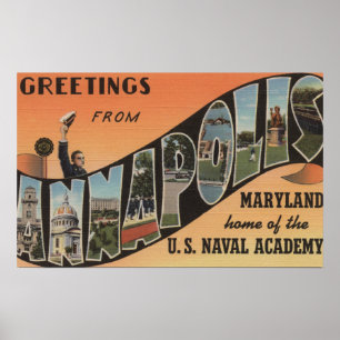 Poster Annapolis, le Maryland - grandes scènes de lettre