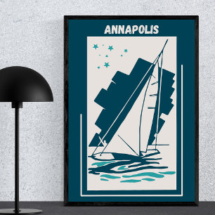 Poster Annapolis, Maryland, Chesapeake - Voile Vintage
