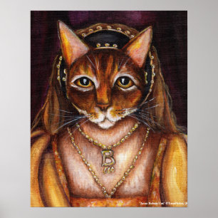Poster Anne Boleyn Chat Art King Henry VIII Femmes Tudors
