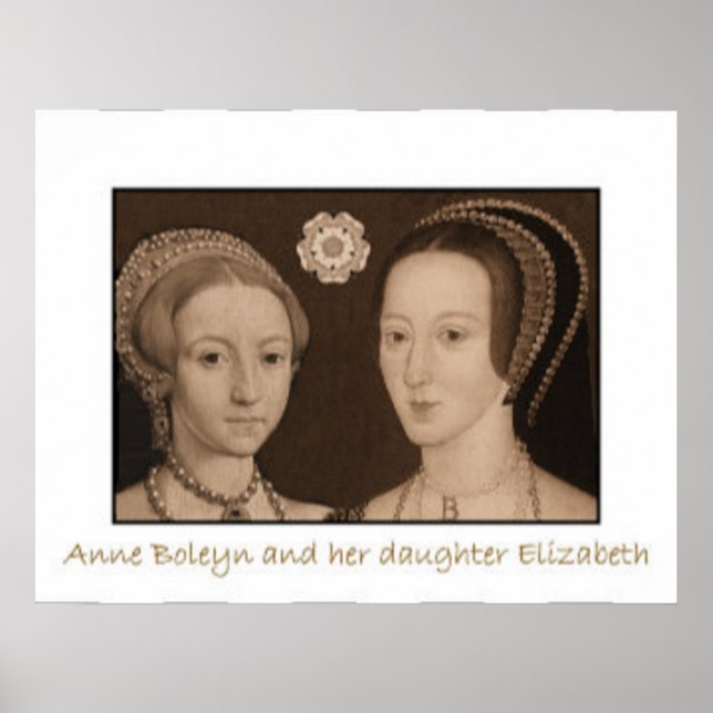 Poster Anne Boleyn et sa fille Elizabeth (Devant)