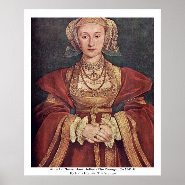 Poster Anne Of Cleves. Hans Holbein Le Jeune (Devant)