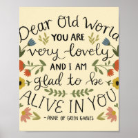 Anne of Green Gables Chère citation du Vieux Monde