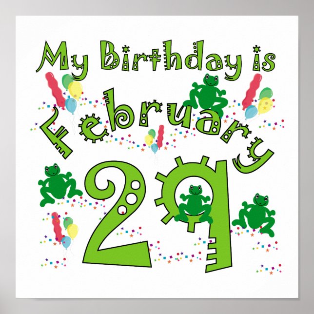 Poster Année bissextile Anniversaire (Devant)