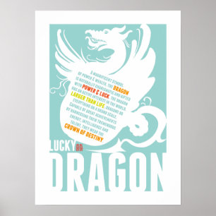 Poster Année chinoise du Dragon - Garçons Baby shower de 