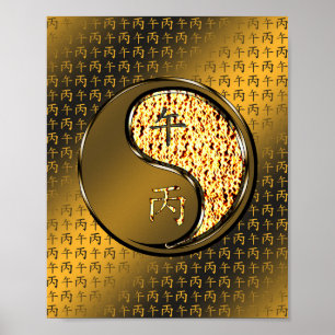Poster Année du Cheval de Feu