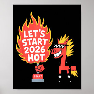 Poster Année du Cheval de Feu – Nouvel An du zodiaque chi