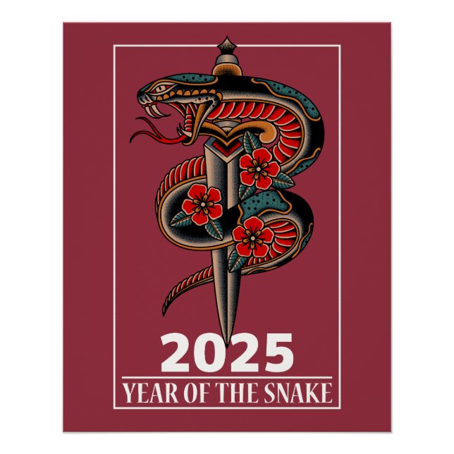 Poster Année du serpent 2025 (Devant)