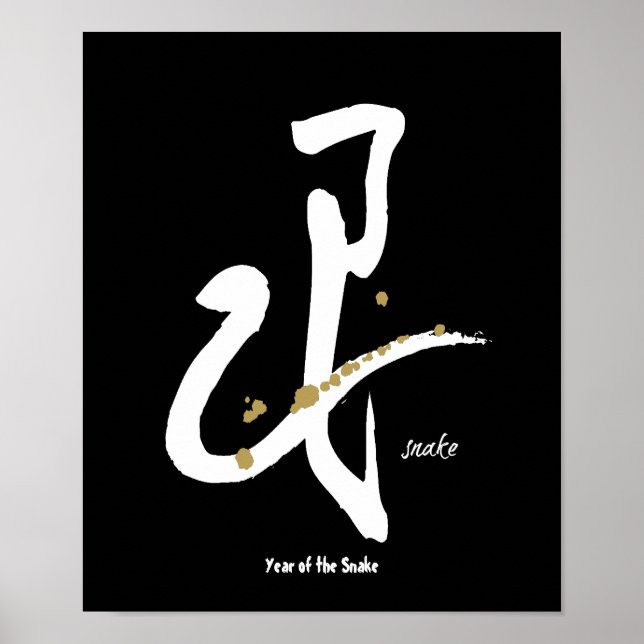 Poster Année du serpent - Zodiaque chinois (Devant)