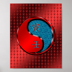 Poster Année du tigre d'eau