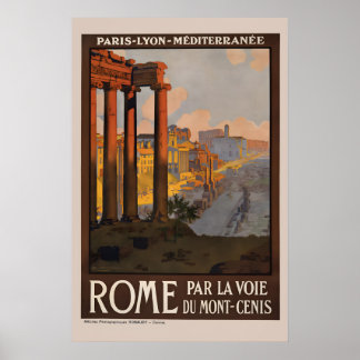 Poster Années 1920 Forum Romain à l'aube Style vintage it