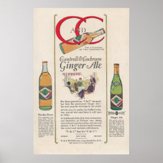 Poster Années 1920 Ginger Ale Ad
