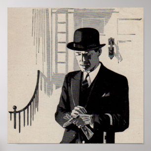 Poster Années 1920 M. Natty l'homme habillé