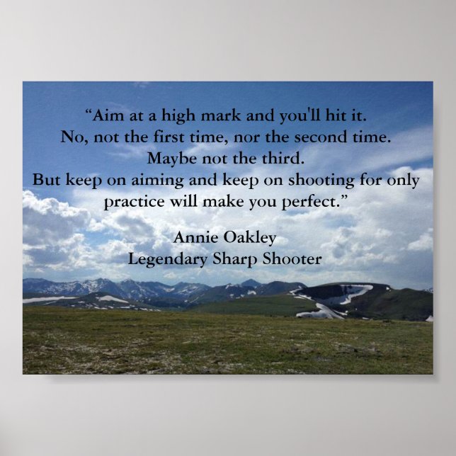Poster Annie Oakley Citation Inspirationnelle Girl Power (Devant)