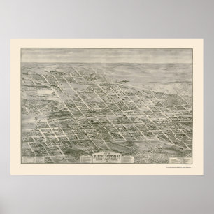 Poster Anniston, carte panoramique d'AL - 1903